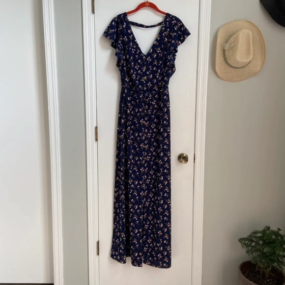 iZ Byer Navy Floral Maxi Dress - Picture 2 of 8